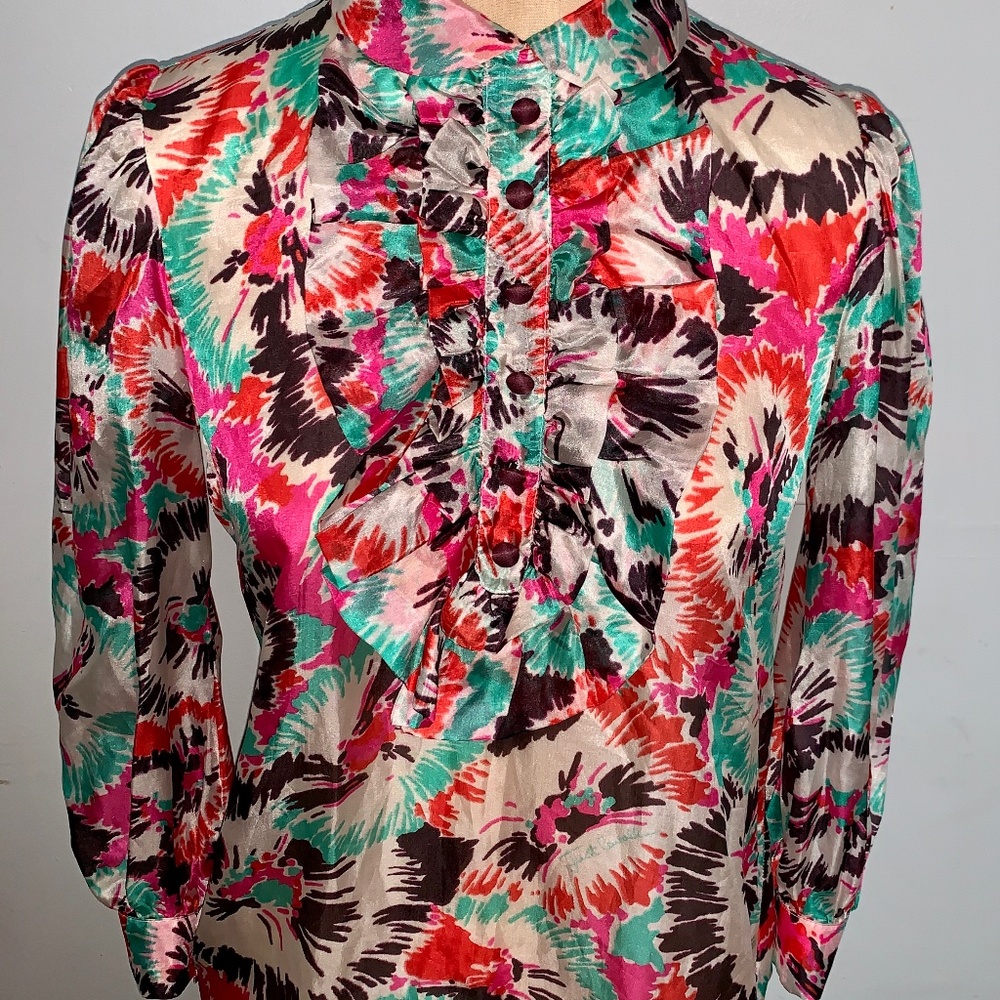 *Just Cavalli Roberto Cavalli* Runway Silk Blouse Small Vintage